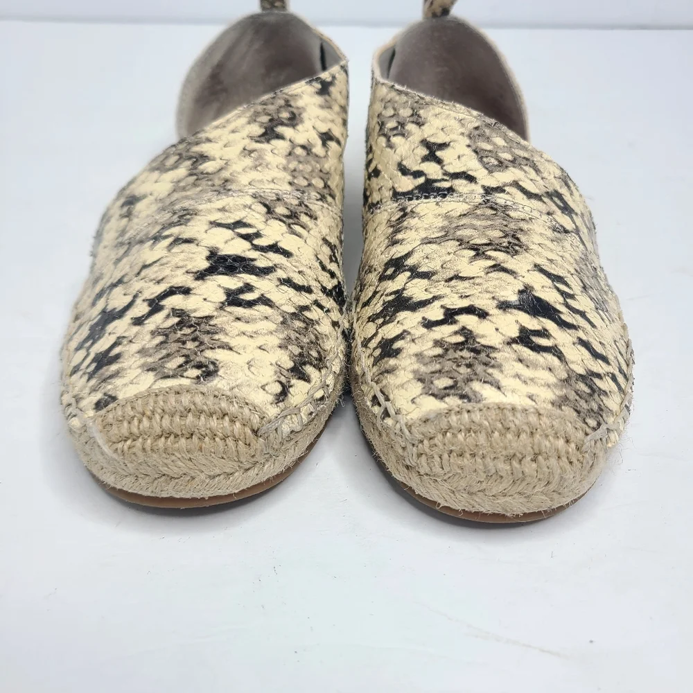 1. State‎ Dela Roccia Snake Embossed D'Orsay Leather Espadrille Size 6.5